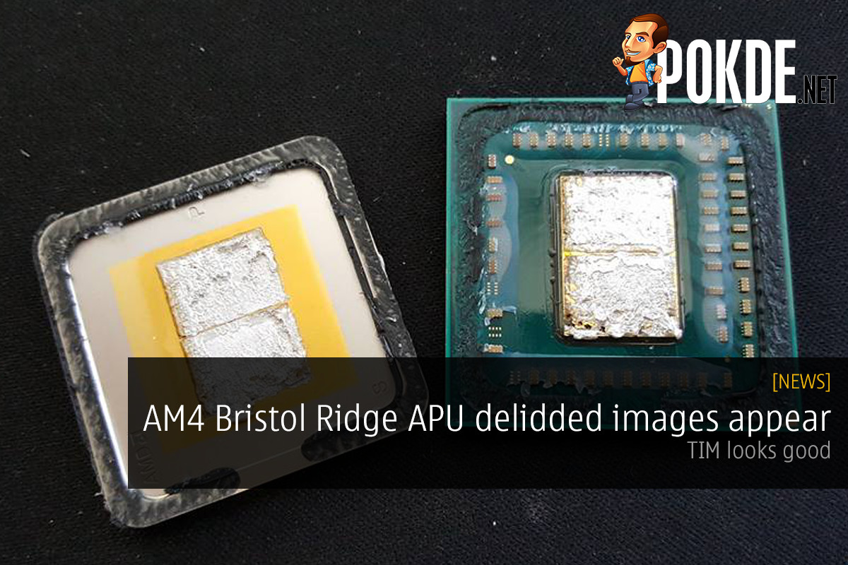 AM4 Bristol Ridge APU delidded images appear — TIM looks good - 71